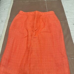 J. Crew Vibrant Orange Pencil Skirt